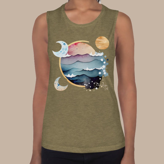 Ocean Moons Surf Women's Muscle Tank Top