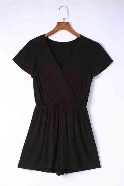 Flutter Sleeve Surplice Romper